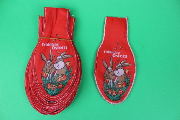 Osk Betex # O-80 "Hasenpaar" Ostereiform rot ca. 250 g Füllgewicht